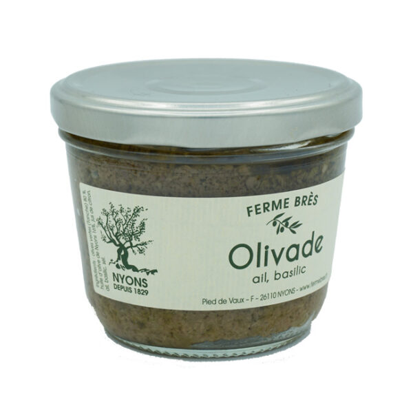 Olivade en pot de 180 g pâte tartinable olives, ail, basilic