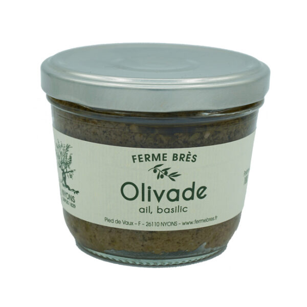 Olivade tartinable à l'ail et basilic et aux olives