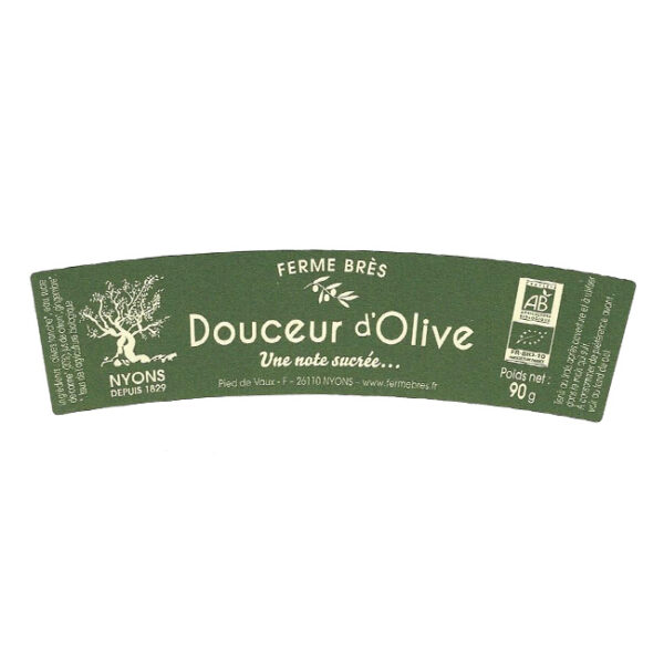 etiquette douceur d'olive 90g