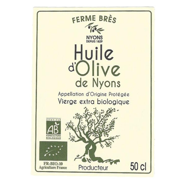 etiquette huile d'olive vierge 50 cl